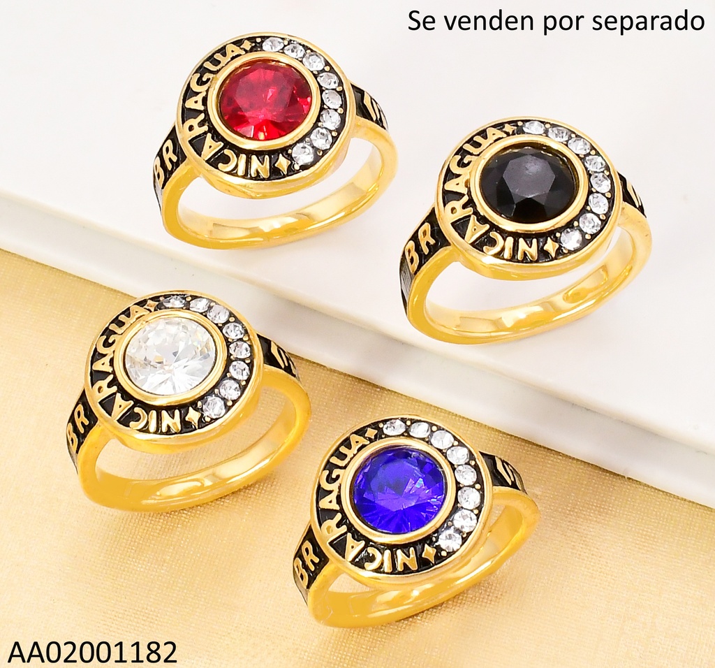 ANILLO GRADUACION ZIRC.RD NICARAGUA COL.SURT RA690