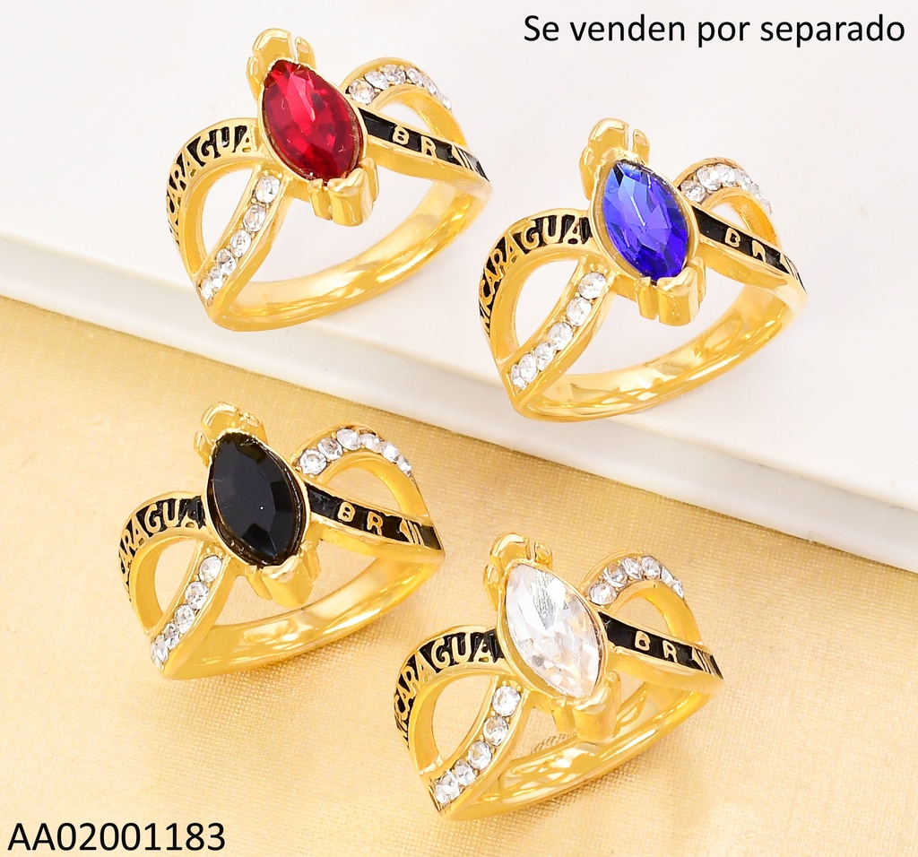 ANILLO GRADUACION 2 OV NICARAGUA COL.SURT RA686