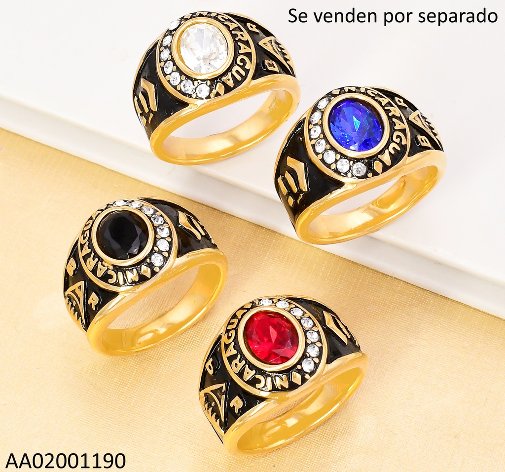 ANILLO GRADUACION🎓NICARAGUA B ESCUDO R COL.SURT RA672