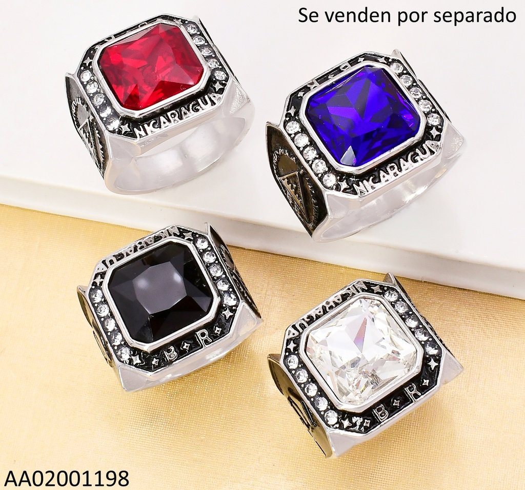 ANILLO PLAT.MESA GRADUACION NICARAGUA⭐B⭐R⭐SURT.RA RA651-305