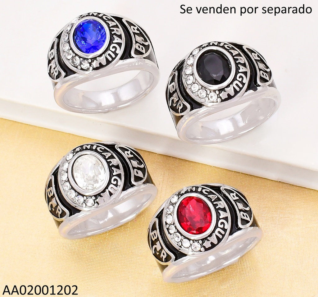 ANILLO PLAT.GRADUACION NICARAGUA B🎓R COL.SURT RA657