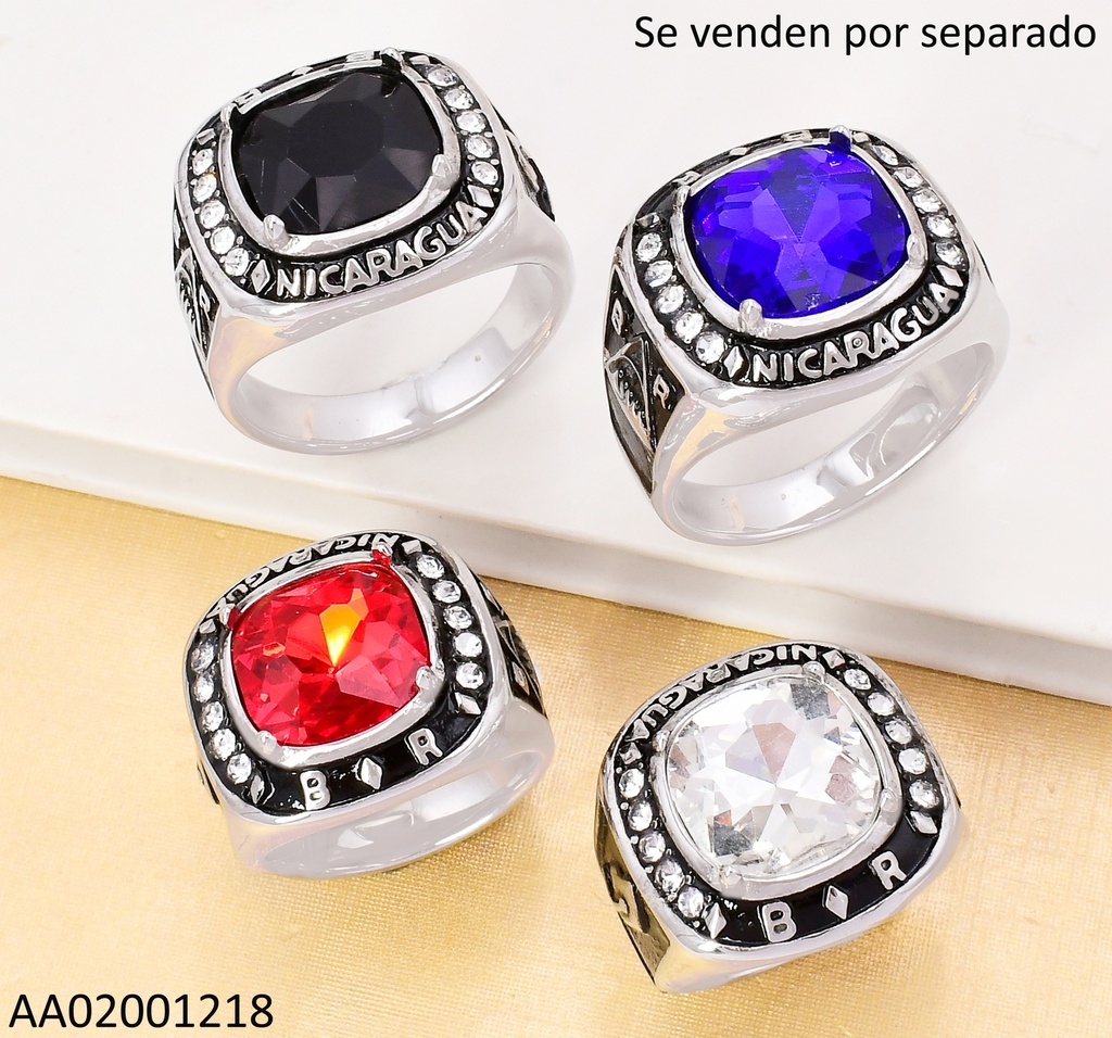 ANILLO PLAT. GRADUACION🎓NICARAGUA B ESCUDO R SURT RA665