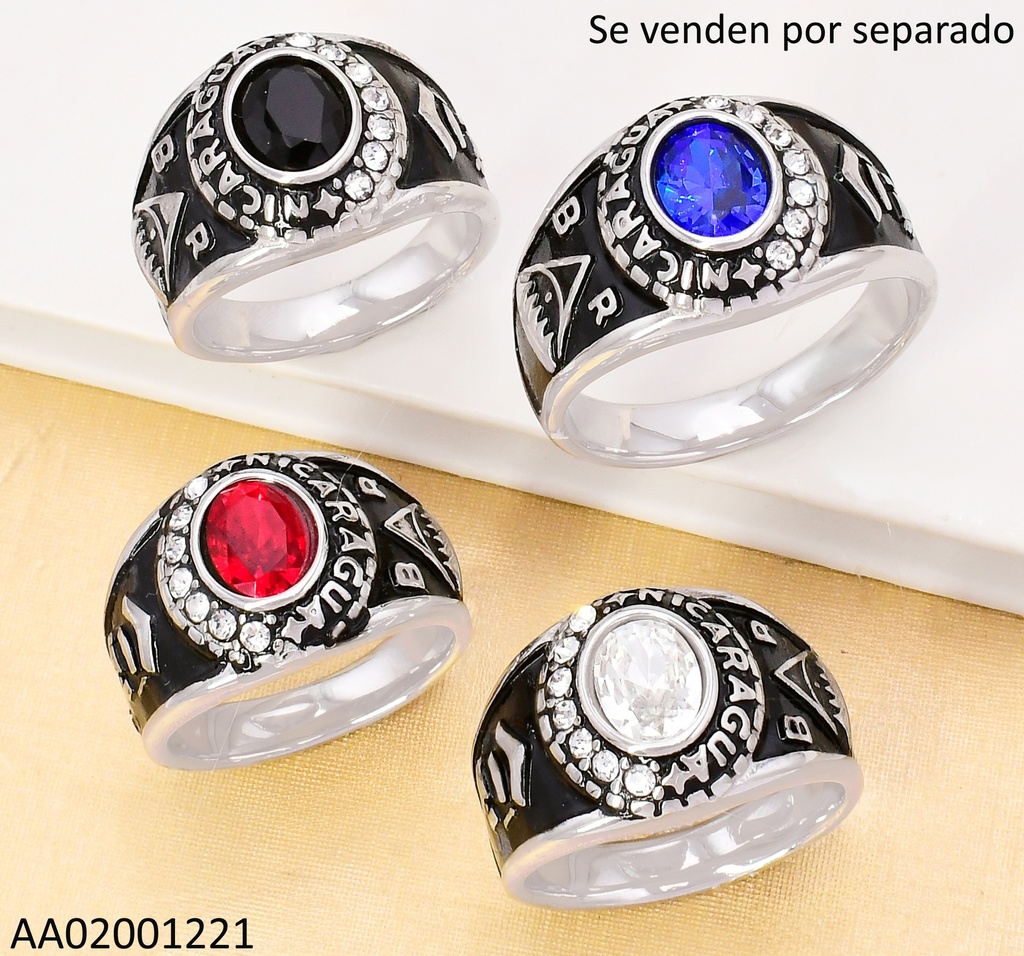 ANILLO PLAT. GRADUACION🎓NICARAGUA B ESCUDO R SURT RA677