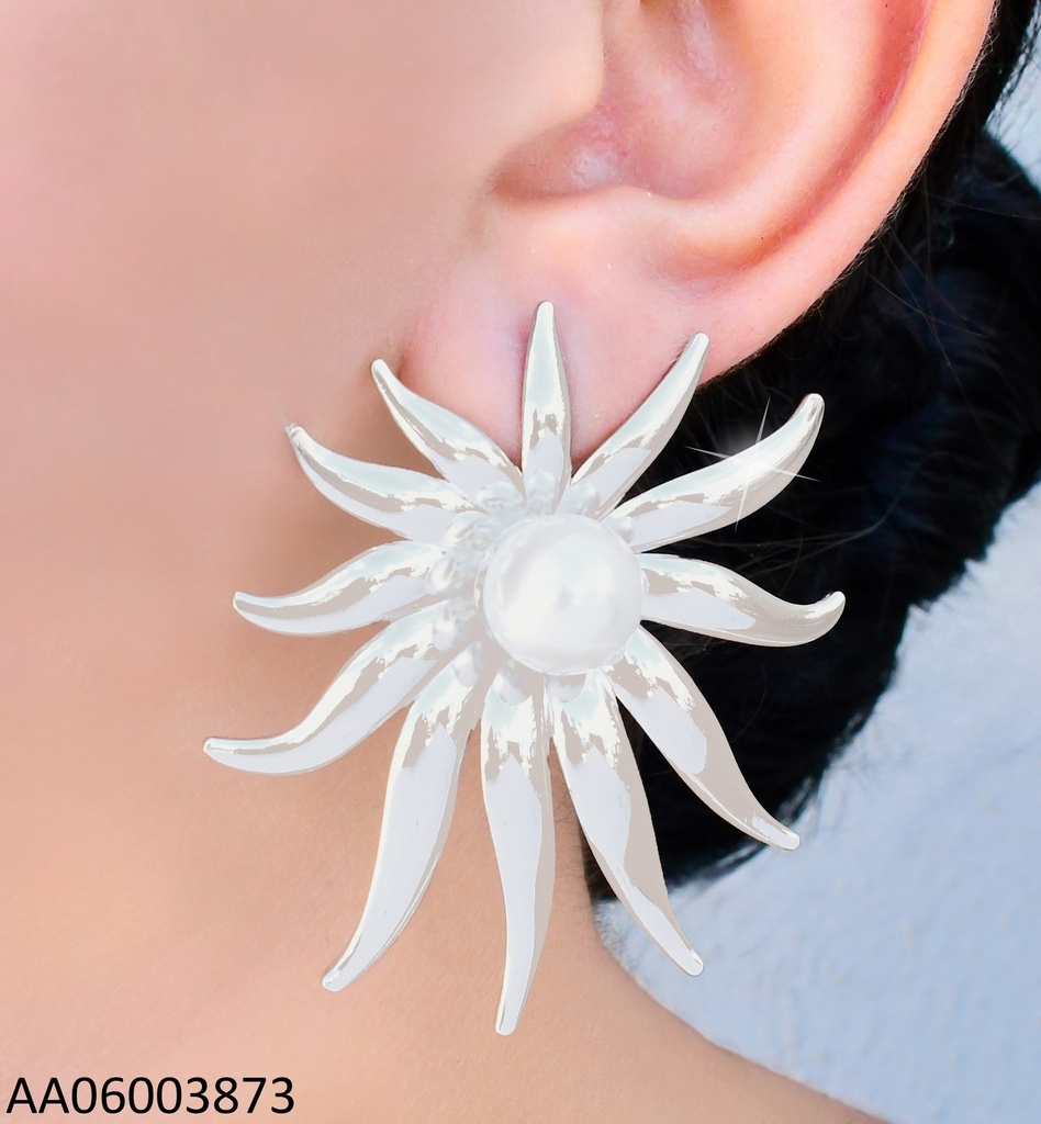 ARETES PLAT. SOL GR.C/PERLA CENTRO EA1221-45