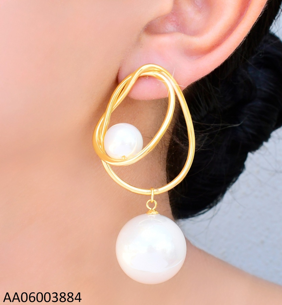 ARETES GR.DOBLE OV.C/PERLA PQ-GR EA1232-45
