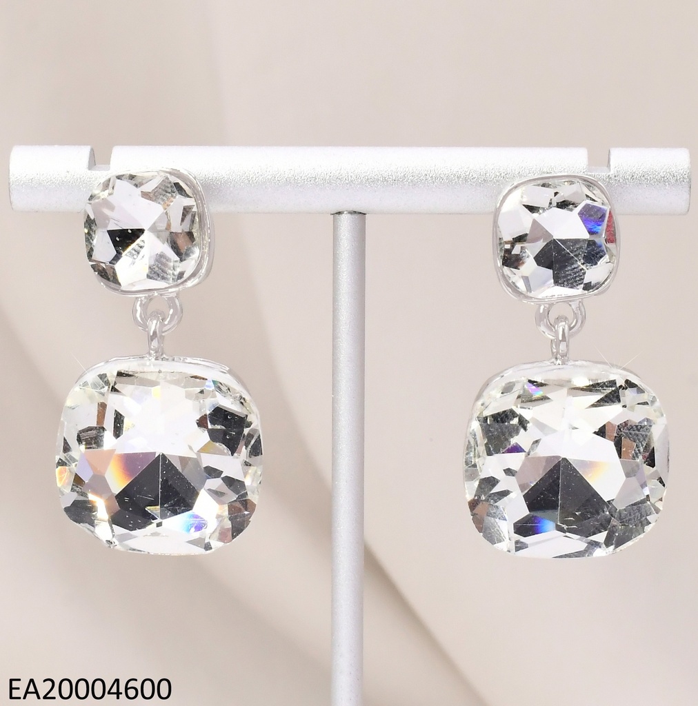 ARETES PLAT.ZIRC.CUADRO PQ/CUADRO MD EE4039-9