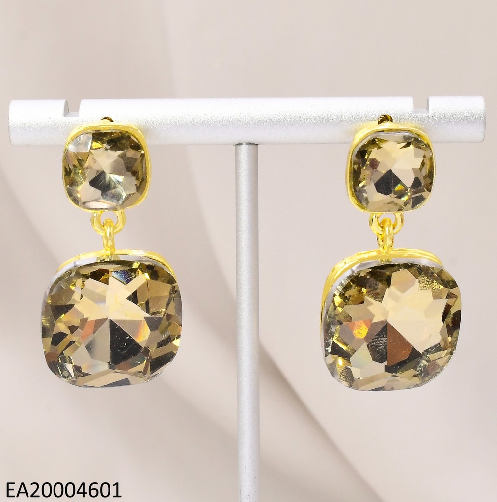 ARETES ZIRC.CUADRO CAFE PQ/CUADRO MD EE4032-9