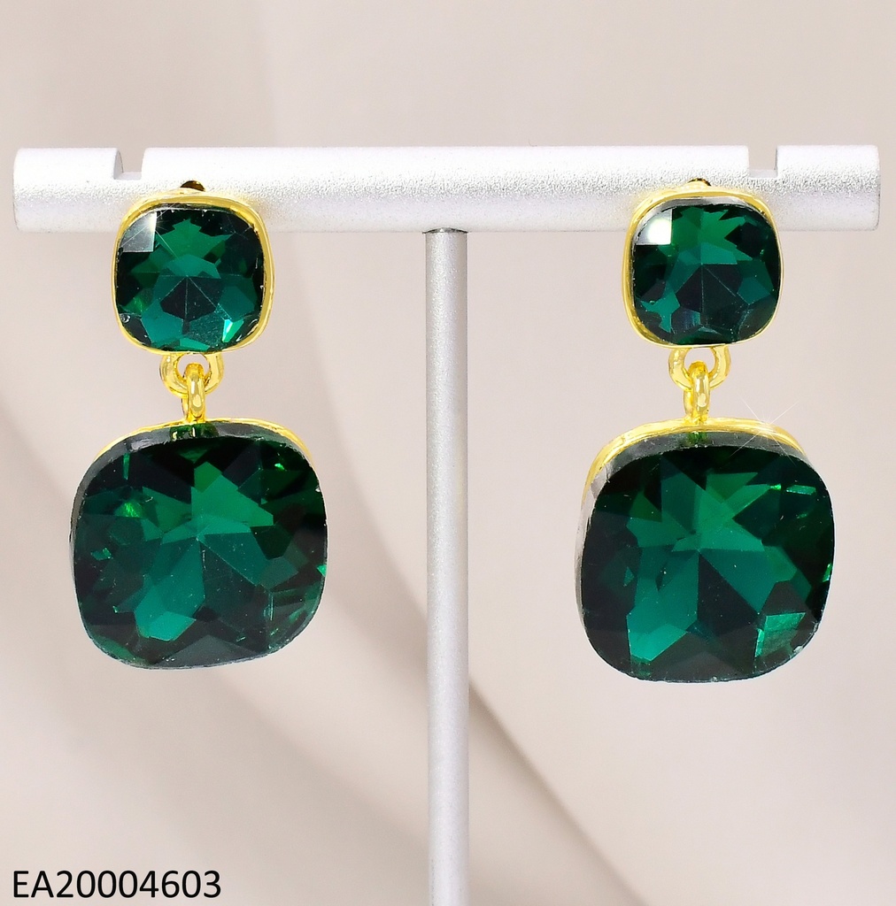 ARETES ZIRC.CUADRO VERDE PQ/CUADRO MD EE4034-9
