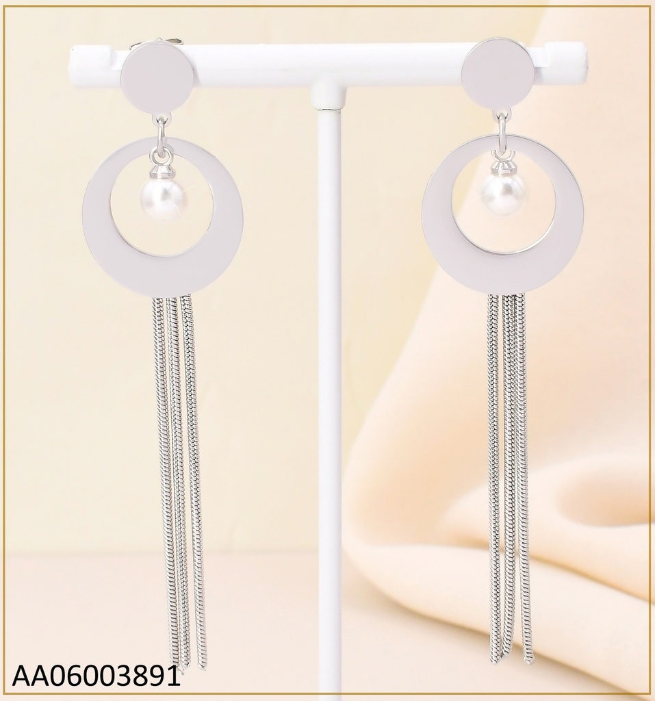 ARETES PLAT CIRCULO PQ / CIRCULO GR /PERLA CENTRO/COLGANTES KE102556-NJ
