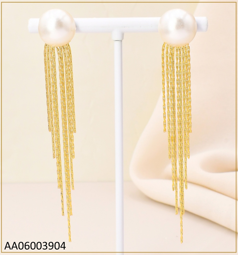 ARETES DOR PERLA /CADENITAS COLGANTES  KE111550-WGLN