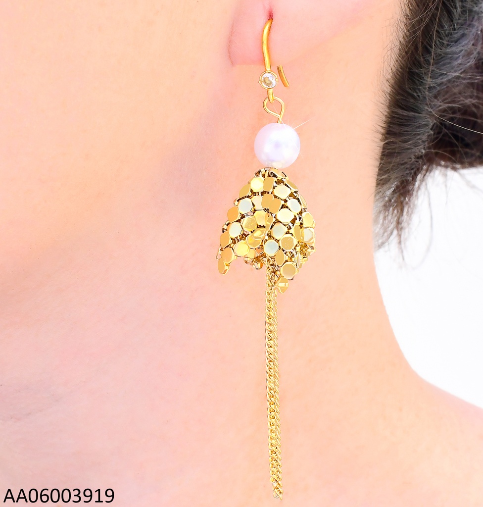 ARETES DOR PERLA/ MAYA/CADENAS COLGANTES EA1244-45
