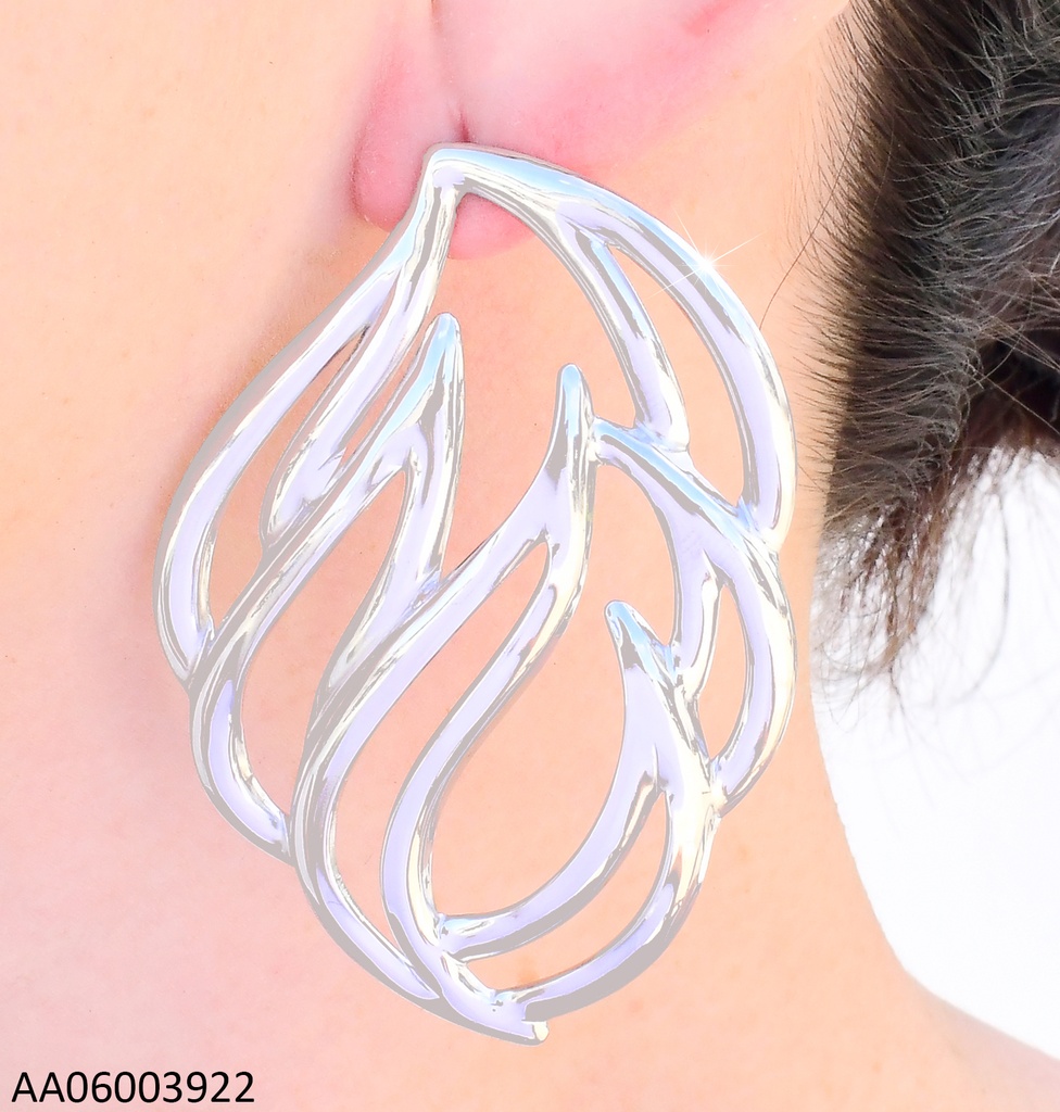 ARETES PLAT CROQUI HOJA GR. EA1239-45
