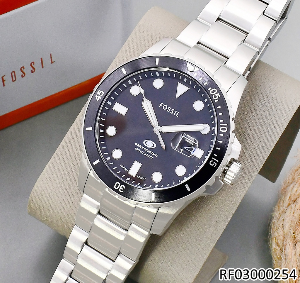 RELOJ FOSSIL ANALOGO BLUE FS6032 METAL PLAT.