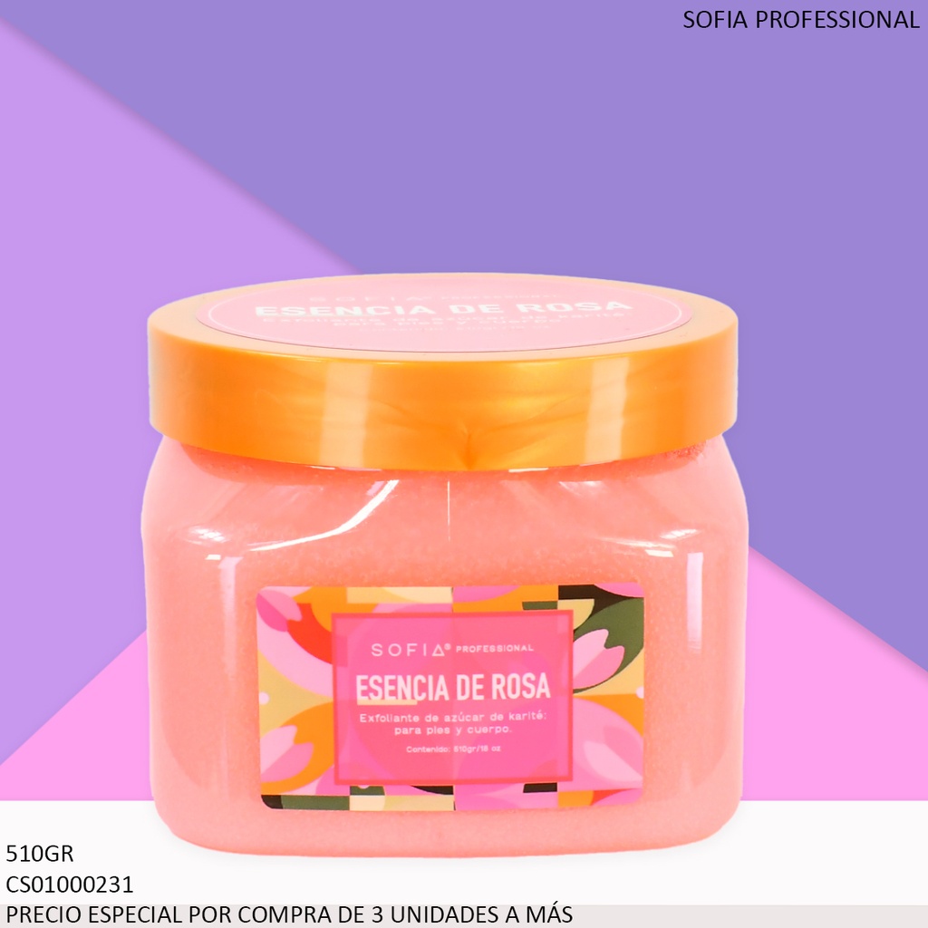 EXFOLIANTE CUERPO SOFIA ESENCIA DE ROSA 510ML 90104R