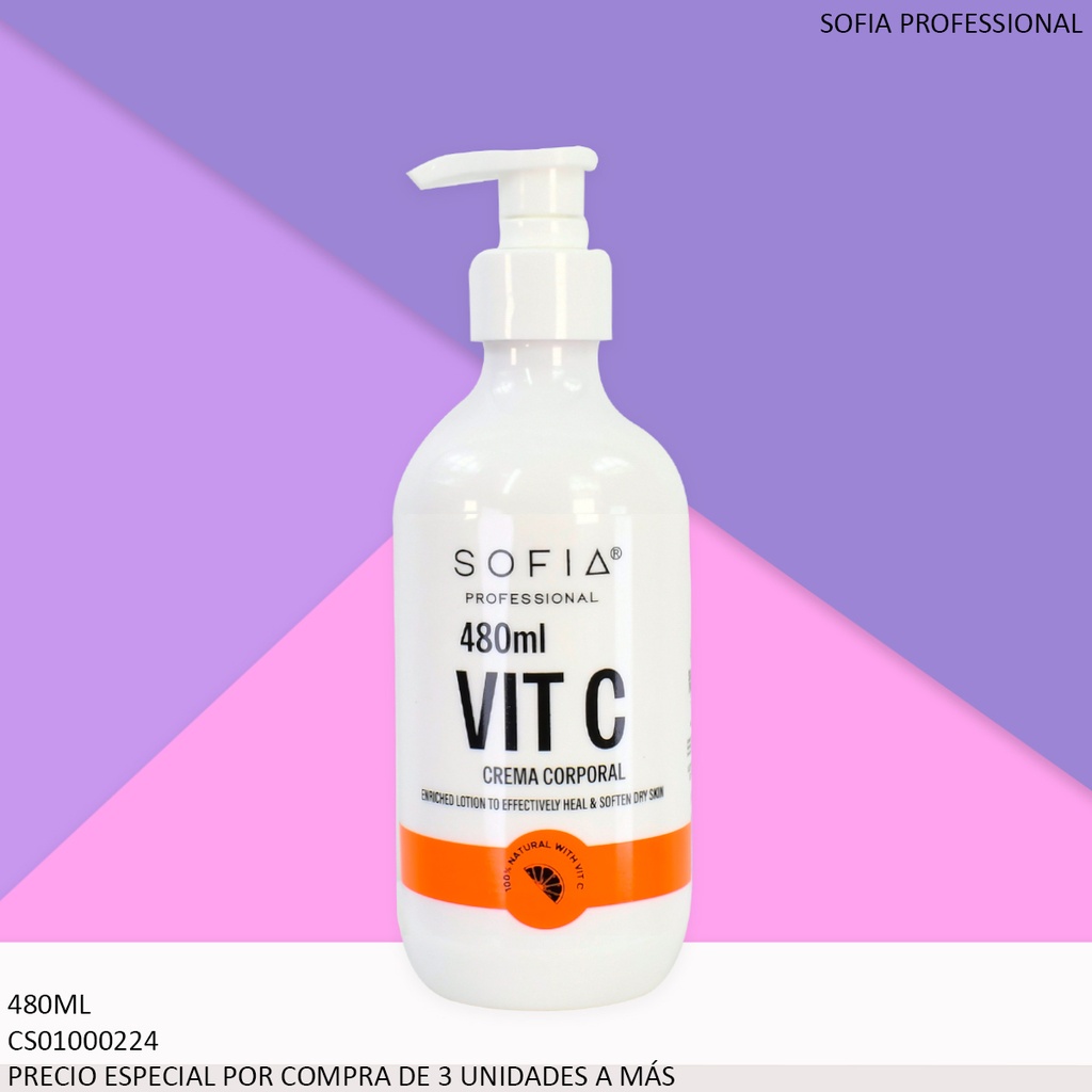 CREMA CORPORAL SOFIA VIT C 480ML 80105V/S480VC