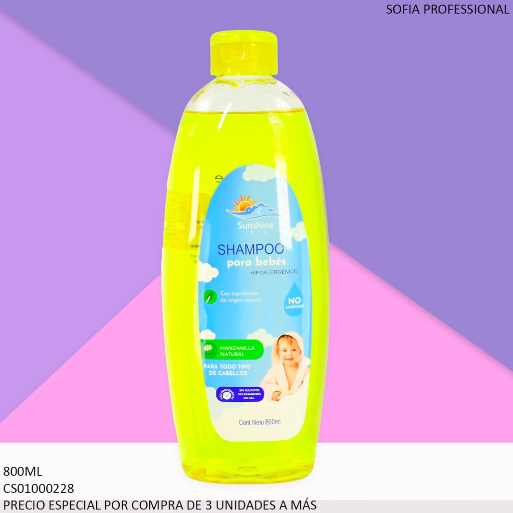 SHAMPOO BABY SUNSHINE HIPOALERGENICO 800ML