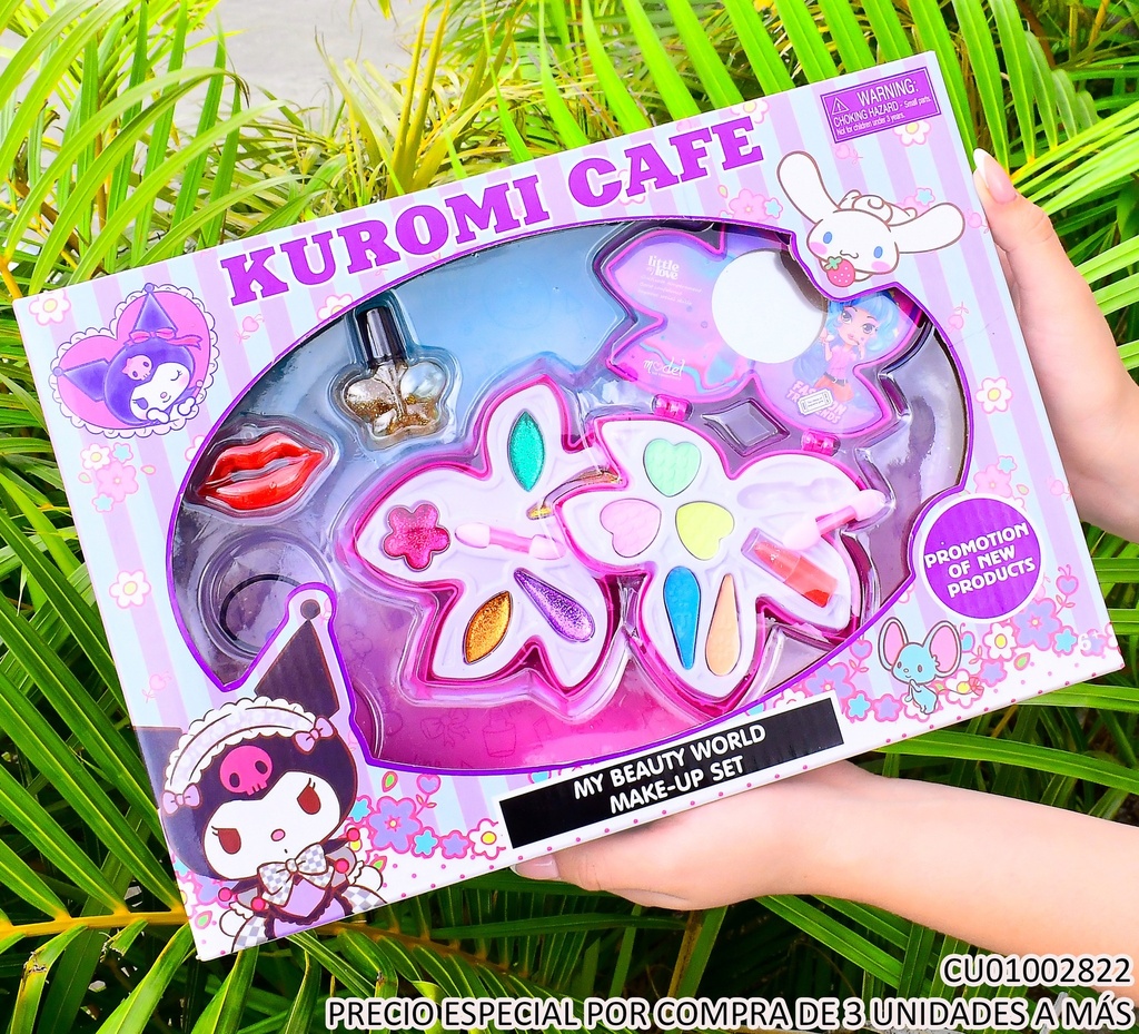 SET INFANTIL MAQUILLAJE KUROMI MAQUILLAJE+ACCESORIOS👄💅FX772-1K