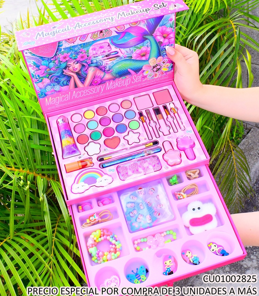 SET INFANTIL MAQUILLAJE+BROCHAS+ACCE.CAB MAGICAL LK3108/LG3108