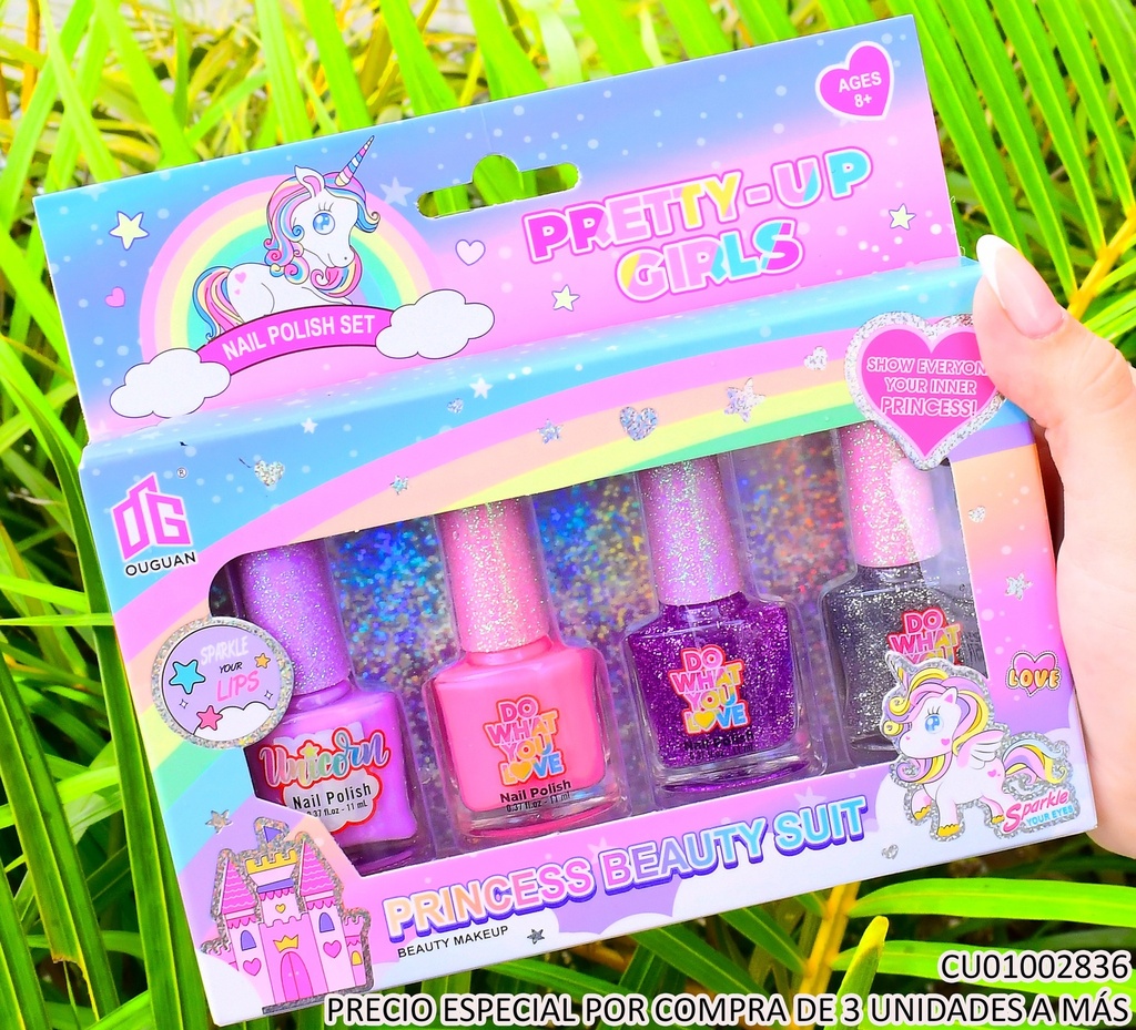 SET INFANTIL MAQUILLAJE 4 ESMALTES P/UÑAS DO WHAT 2618C-PB2026