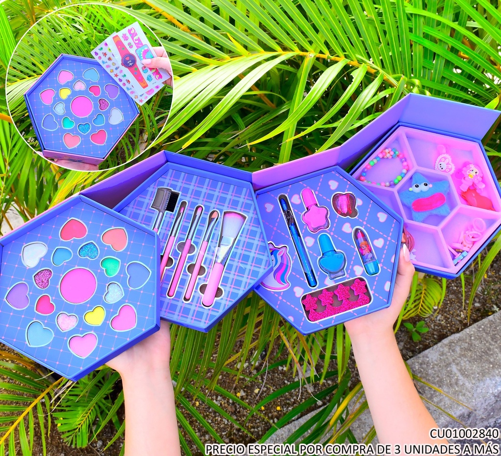 SET INFANTIL MAQUILLAJE COMPLETO+ACCE.CAB 4EN1 IG2948