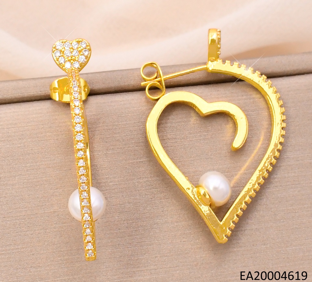 ARETES CROQUI CORAZON C/ZIRC./PERLITA EE3988-268