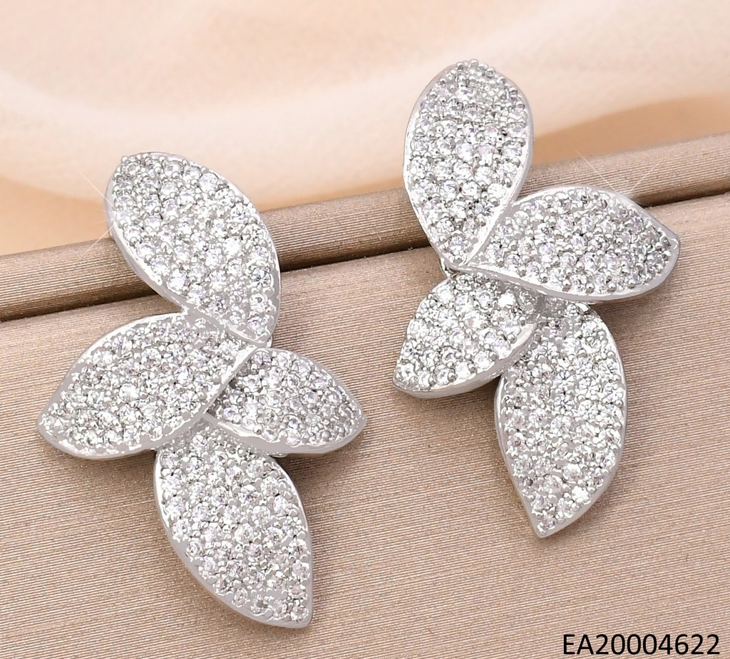 ARETES PLAT.4 PETALOS C/ZIRCONIAS EE3992-268
