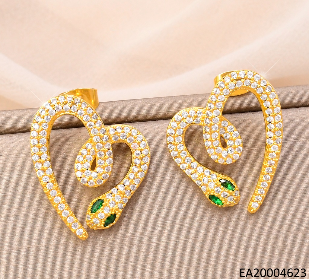 ARETES CROQUI CORAZON SERPIENTE ZIRC.EE3990-268