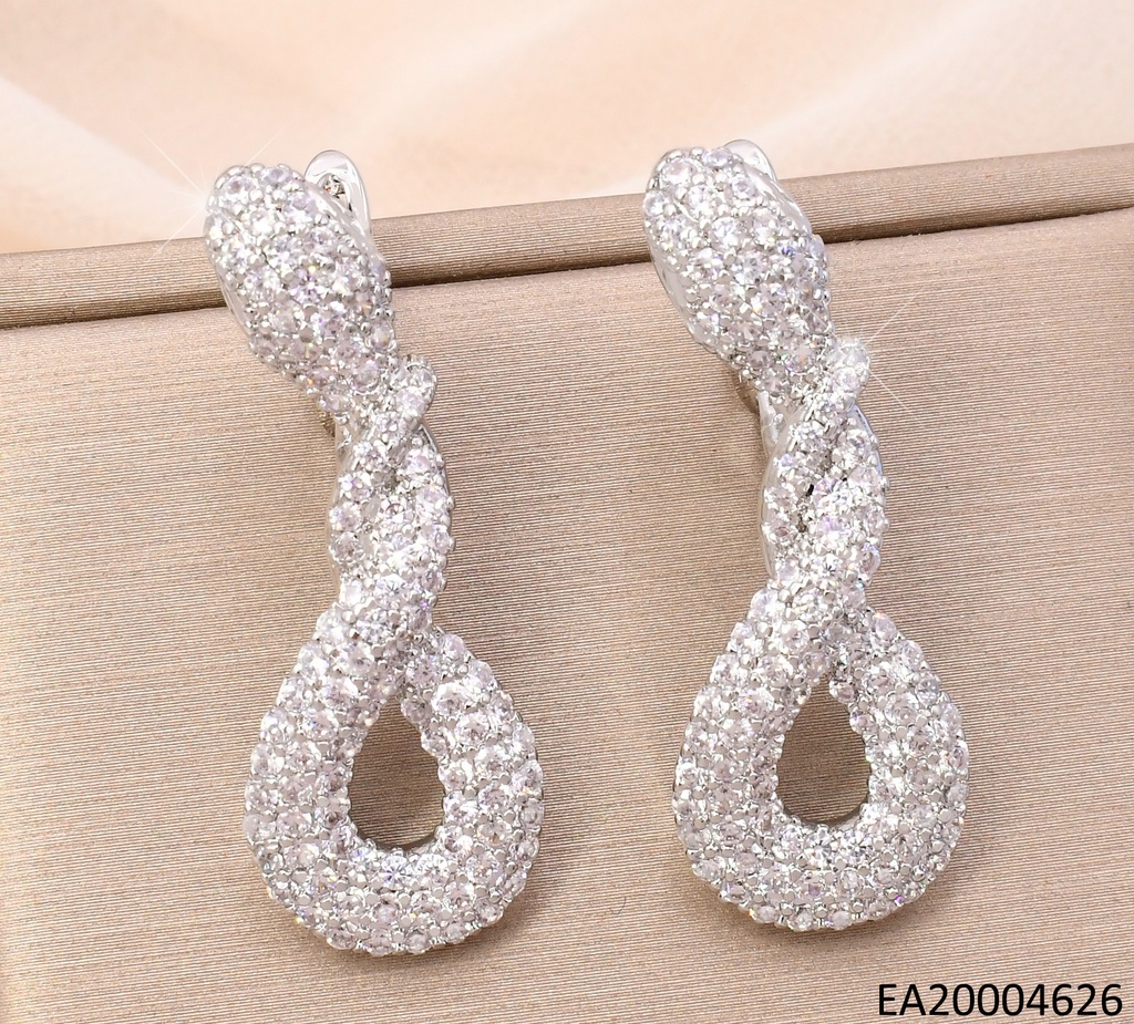 ARETES PLAT.SERPIENTE ENROLLADA ZIRCONIAS EE3995-268