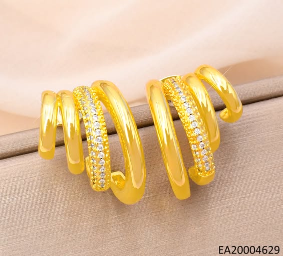 ARETES "CCCC" 3 LISAS/1 ZIRCONIAS EE3998-268
