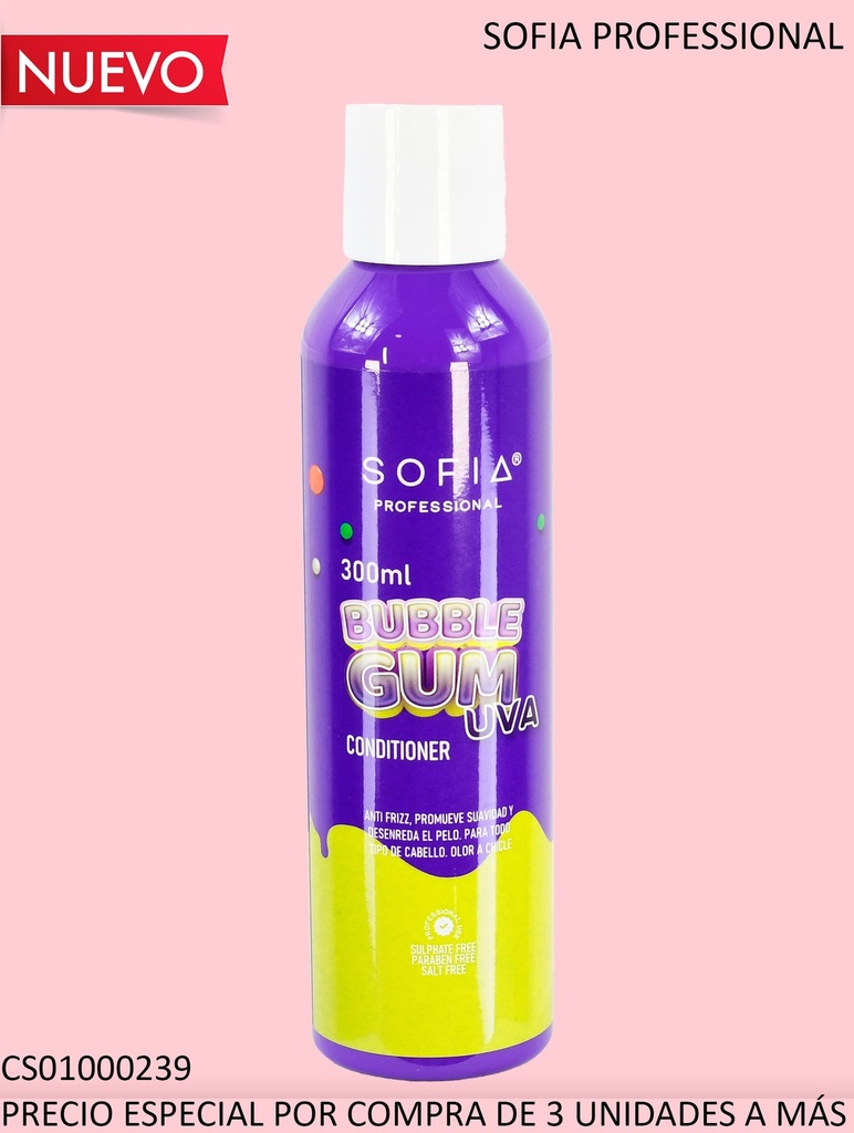 ACONDICIONADOR SOFIA PROFESIONAL CHICLE UVA 300ML S301BU