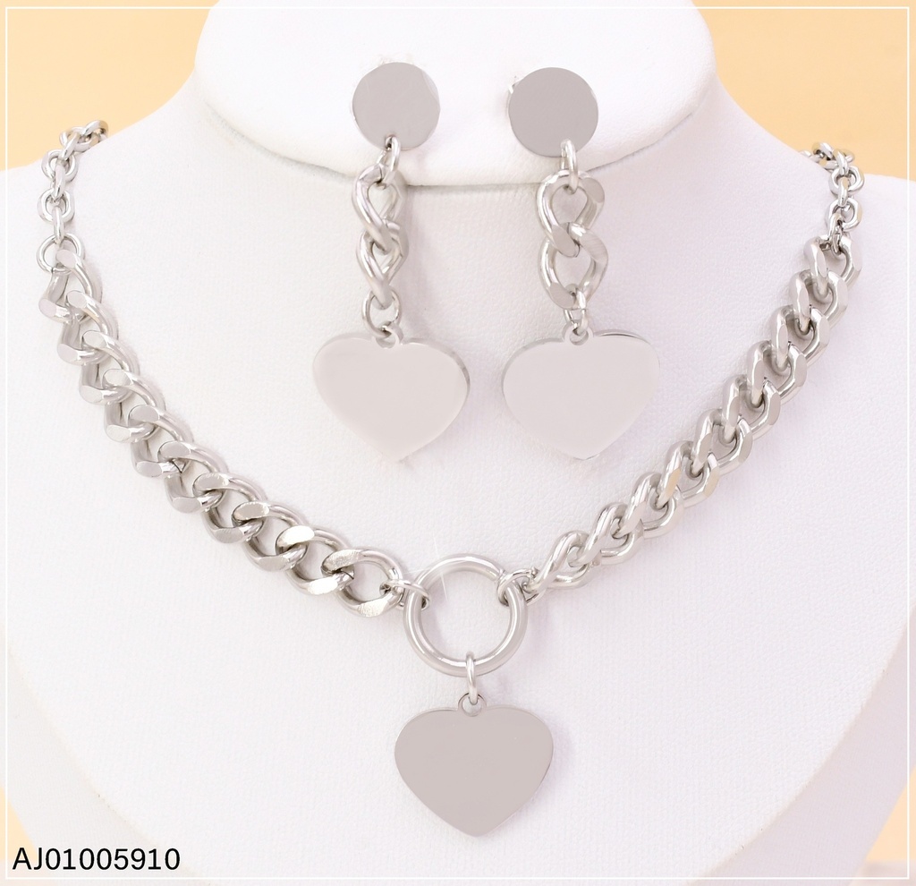 SET PLAT.PLACAS CORAZON CAD.MARTILLADA KS199224-BH