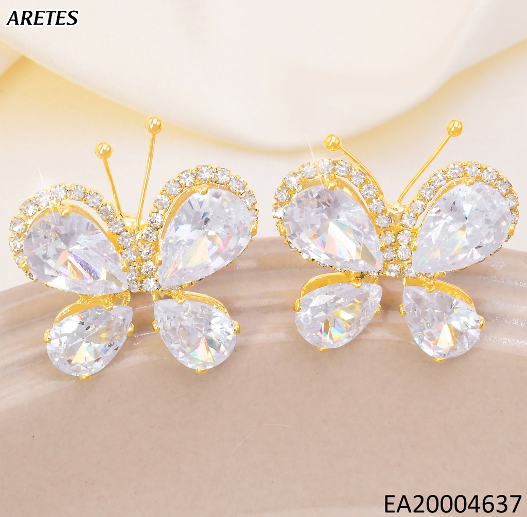 ARETES DOR MARIPOSA GR ZIRC. CRISTAL EE4310-355