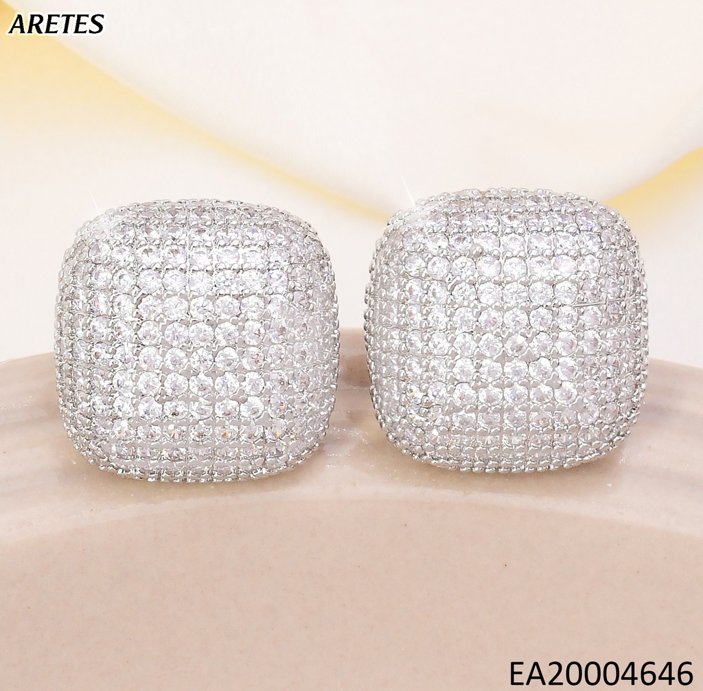 ARETES PLAT CUADRADO ZIRC. EE4709-6
