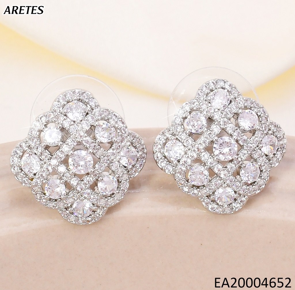 ARETES PLAT CUADRO / (9) ZIRC. RD CENTRO EE4691-6