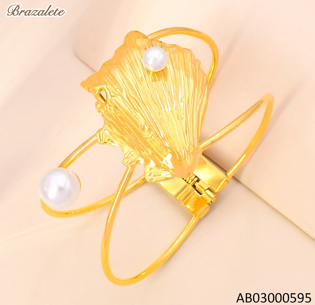 BRAZALETE DOR OSTRA/ PERLAS BA2263-45
