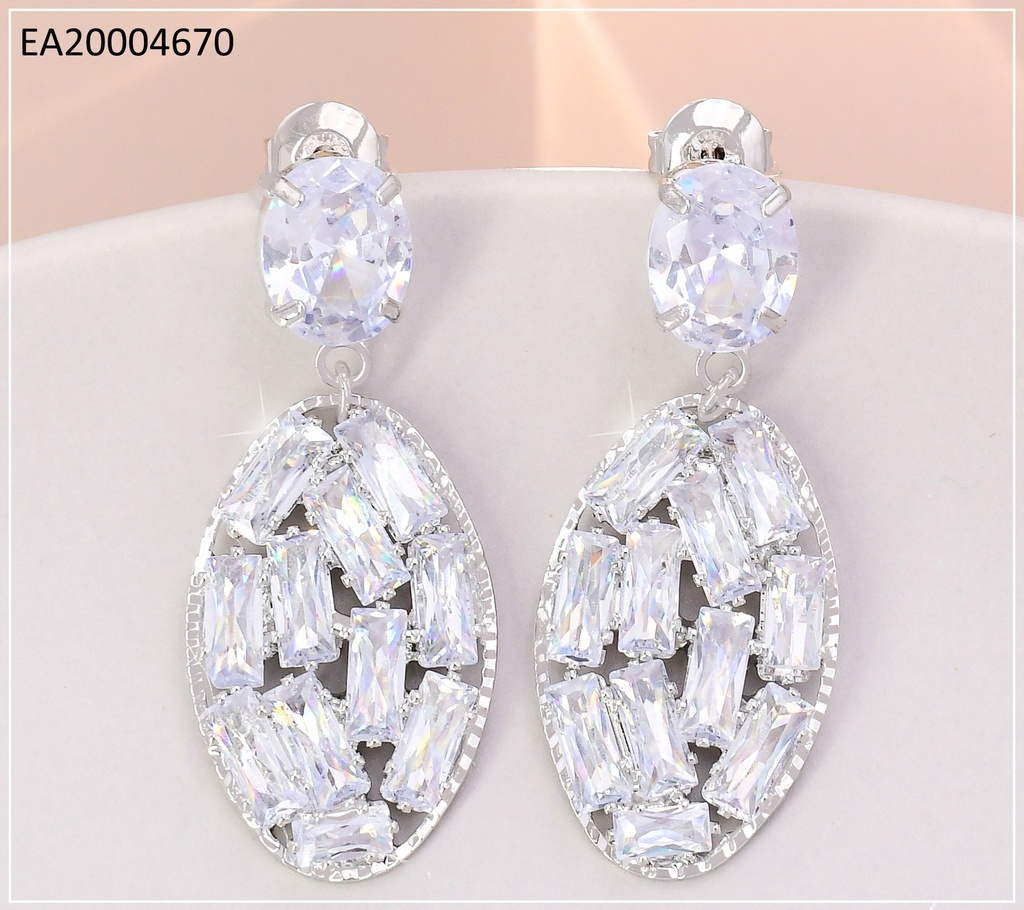 ARETES PLAT.ZIRC.RD C/OV ZIRC.RECTANGULOS EE4343-355