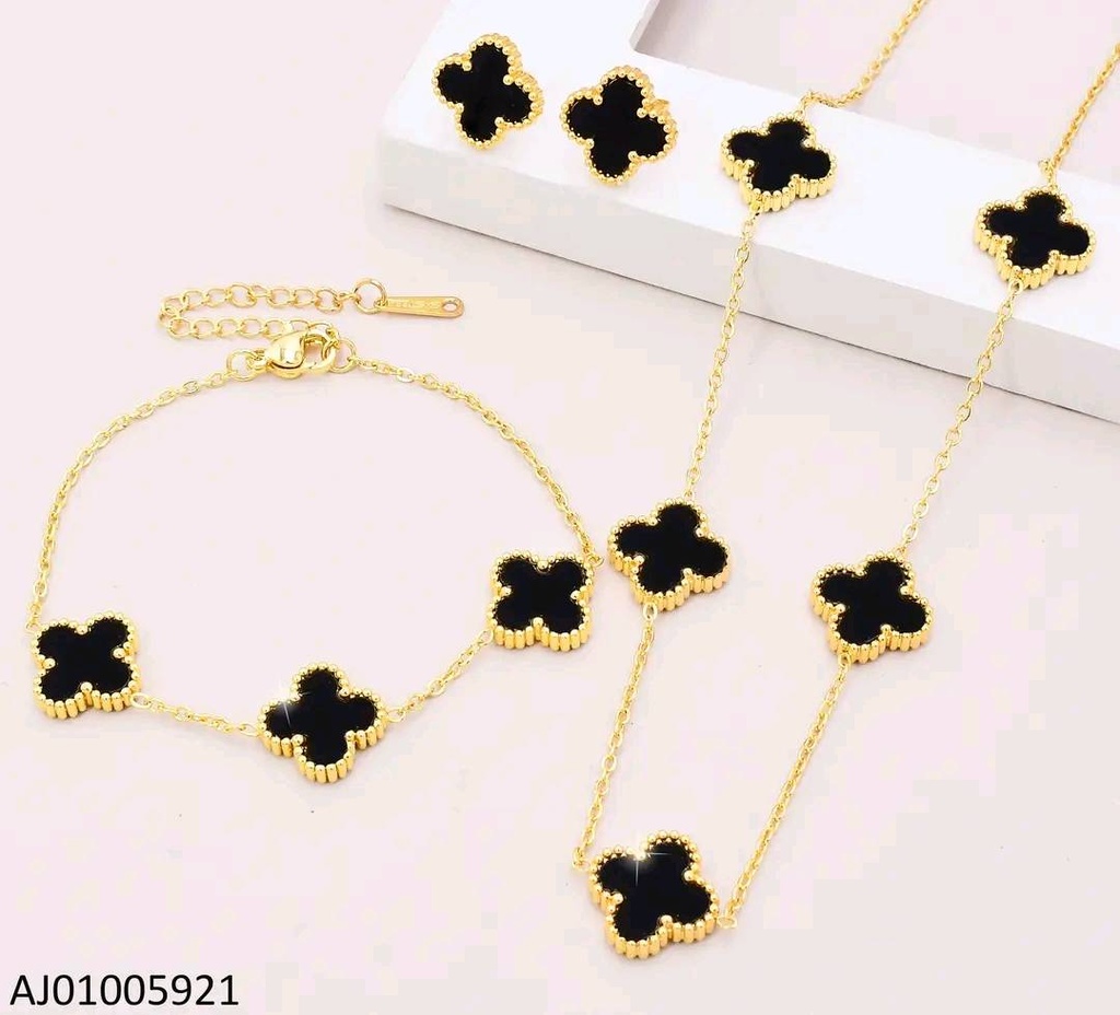 SET VAN CLEEF NEGRO C/PULSERA 9822-680