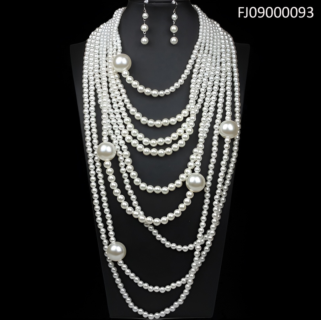 SET PERLAS COLLAS 7 LINEAS DIF.TAMAÑOS/PERLA GR CE411-338