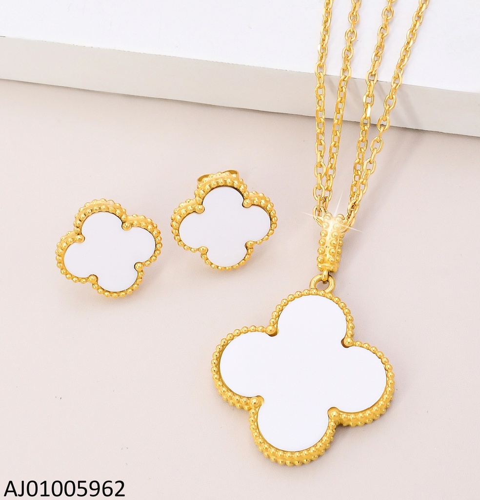 SET VAN CLEEF BLANCO DOBLE CAD.DIJE GR 10518-669