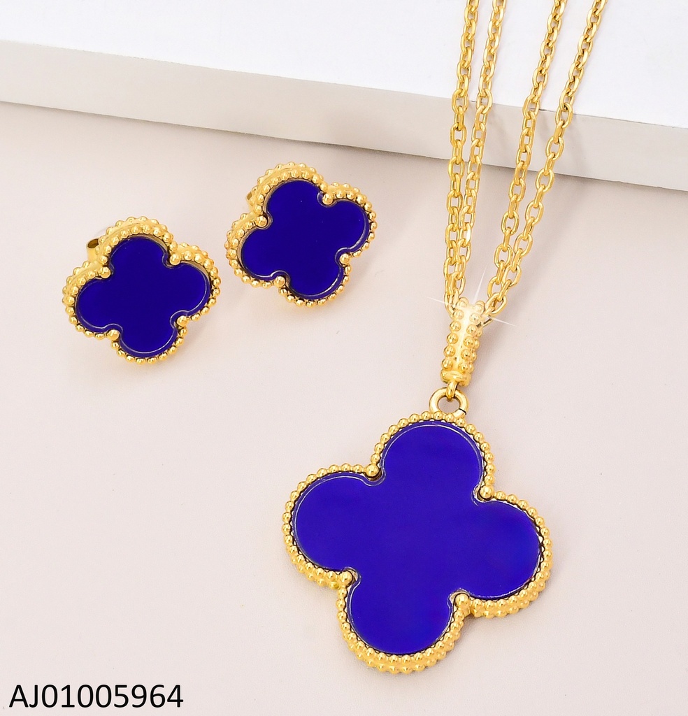 SET VAN CLEEF AZUL DOBLE CAD.DIJE GR 10515-669