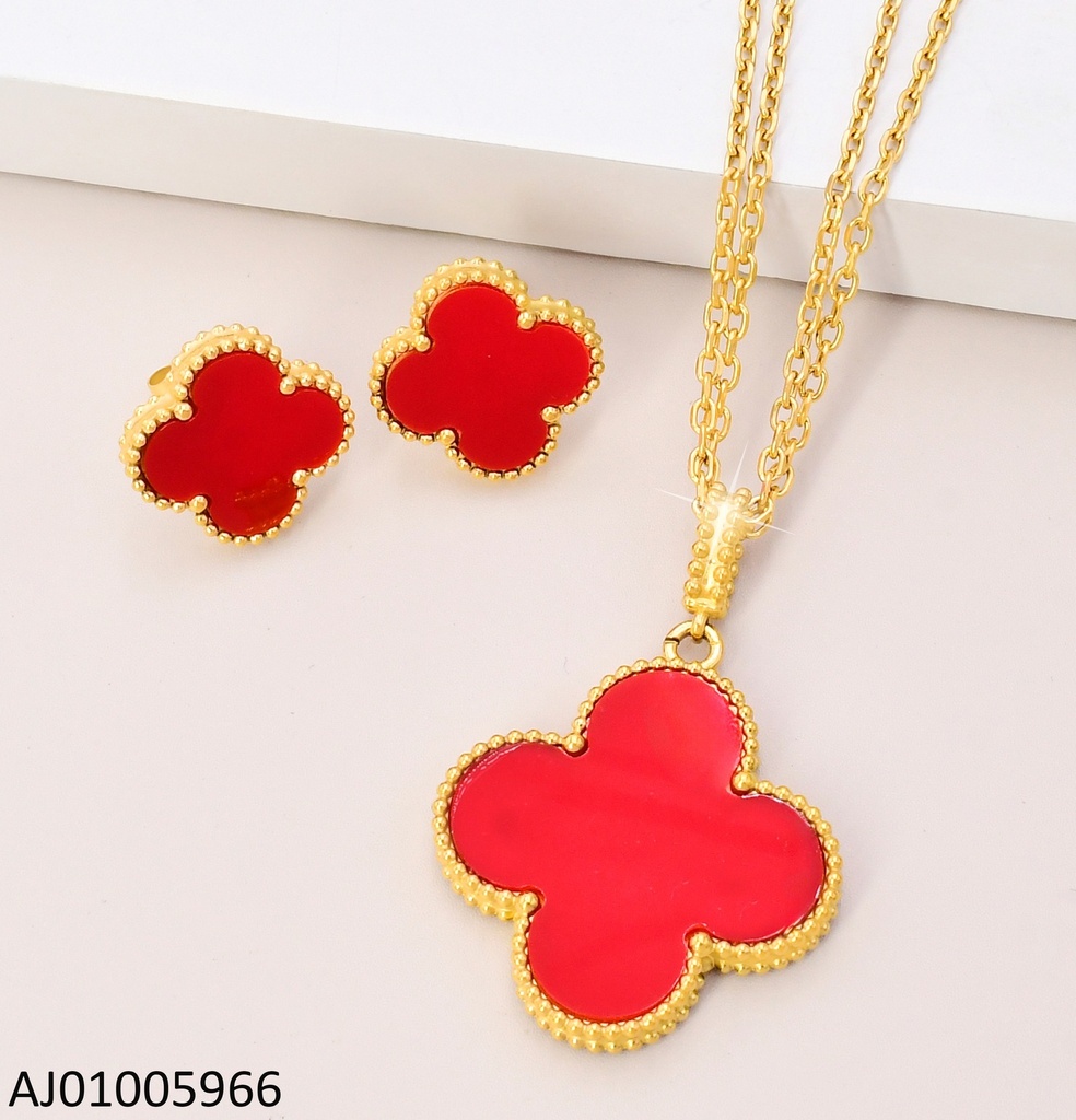 SET VAN CLEEF ROJO DOBLE CAD.DIJE GR 10516-669