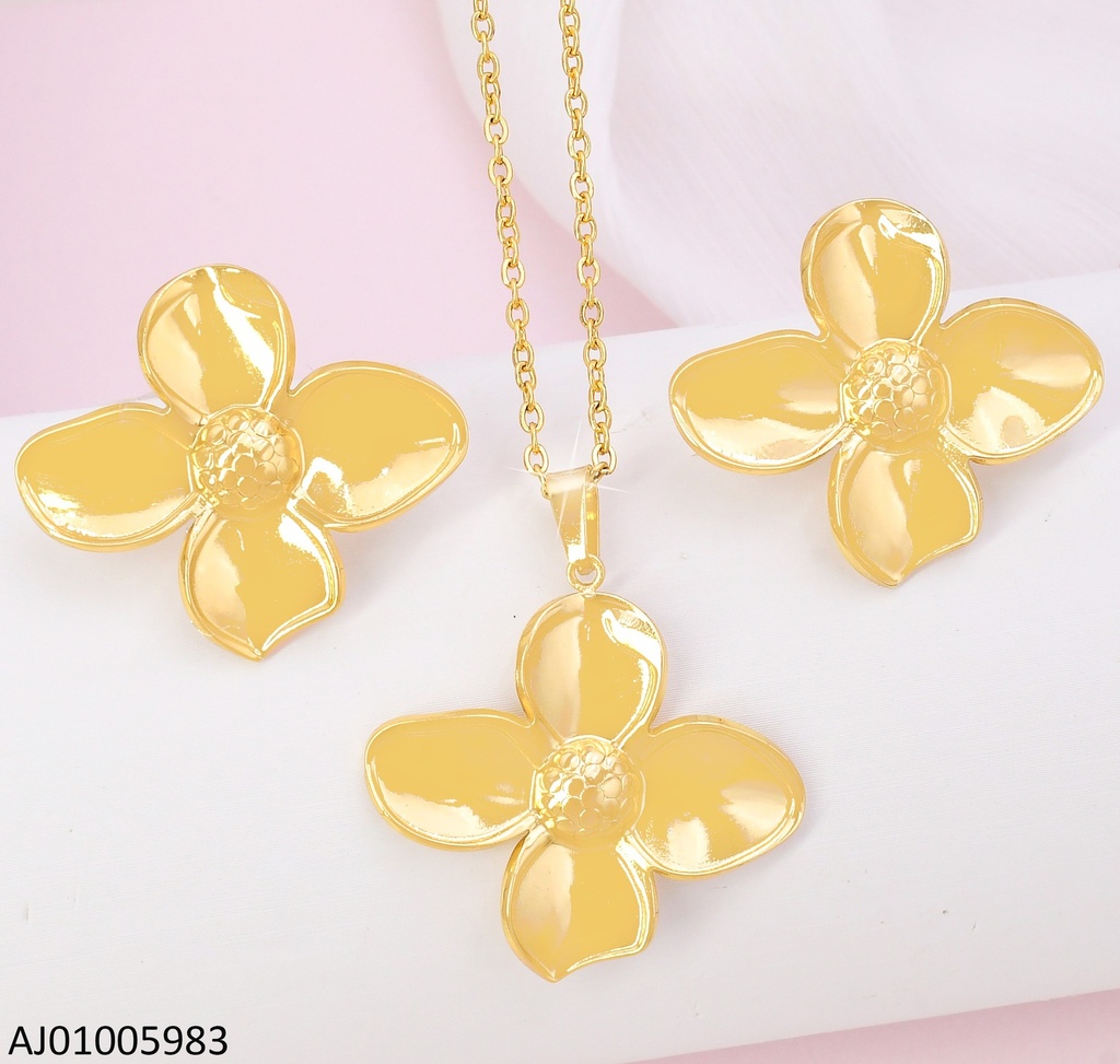 SET FLOR 4 PETALOS CENTRO PUNTEADO 10075-312