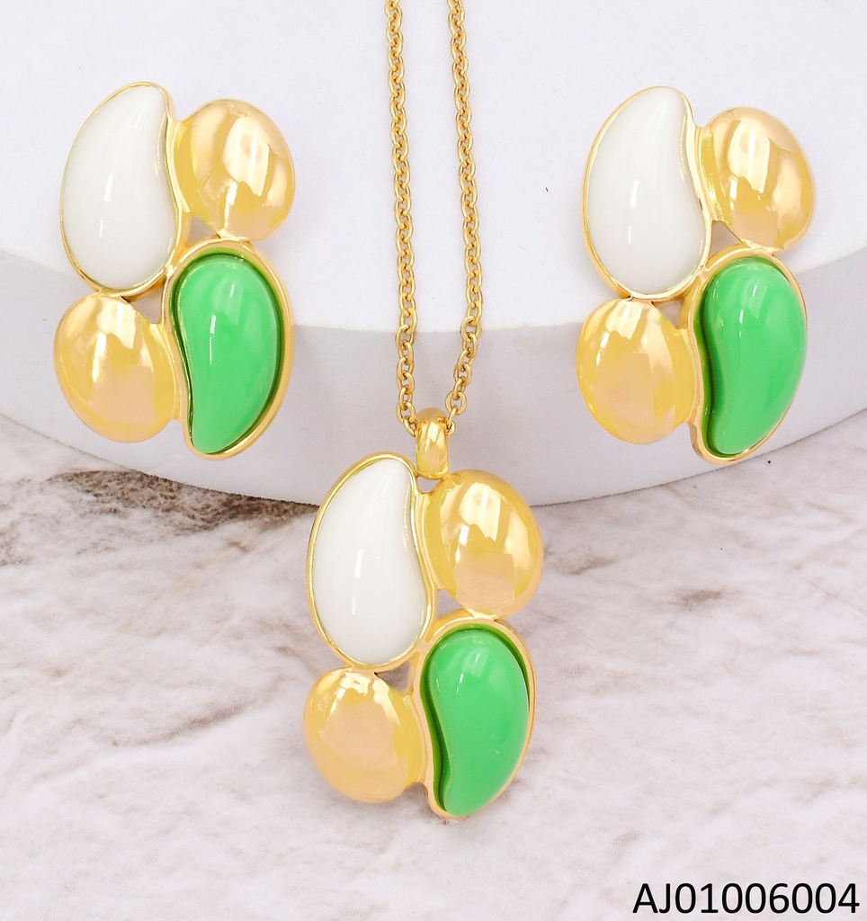 SET 1 GOTA VERDE-BLANCA/2 OV DOR 10412-371