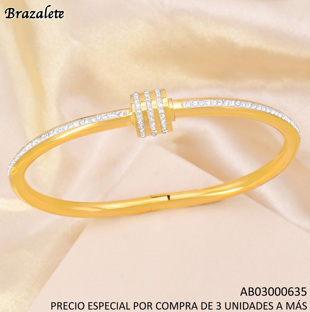 BRAZALETE C/CILINDRO ZIRCONIAS BA2345-208