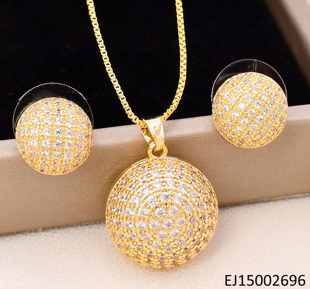SET RD ZIRCONIAS,DIJE DOBLE CARA SE1208-6