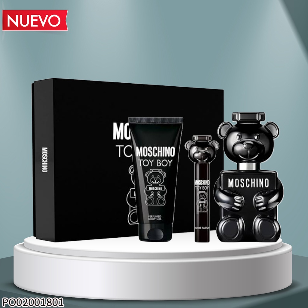 ESTUCHE MOSCHINO TOY BOY MEN 3PCS EDP (100/10/100ML)