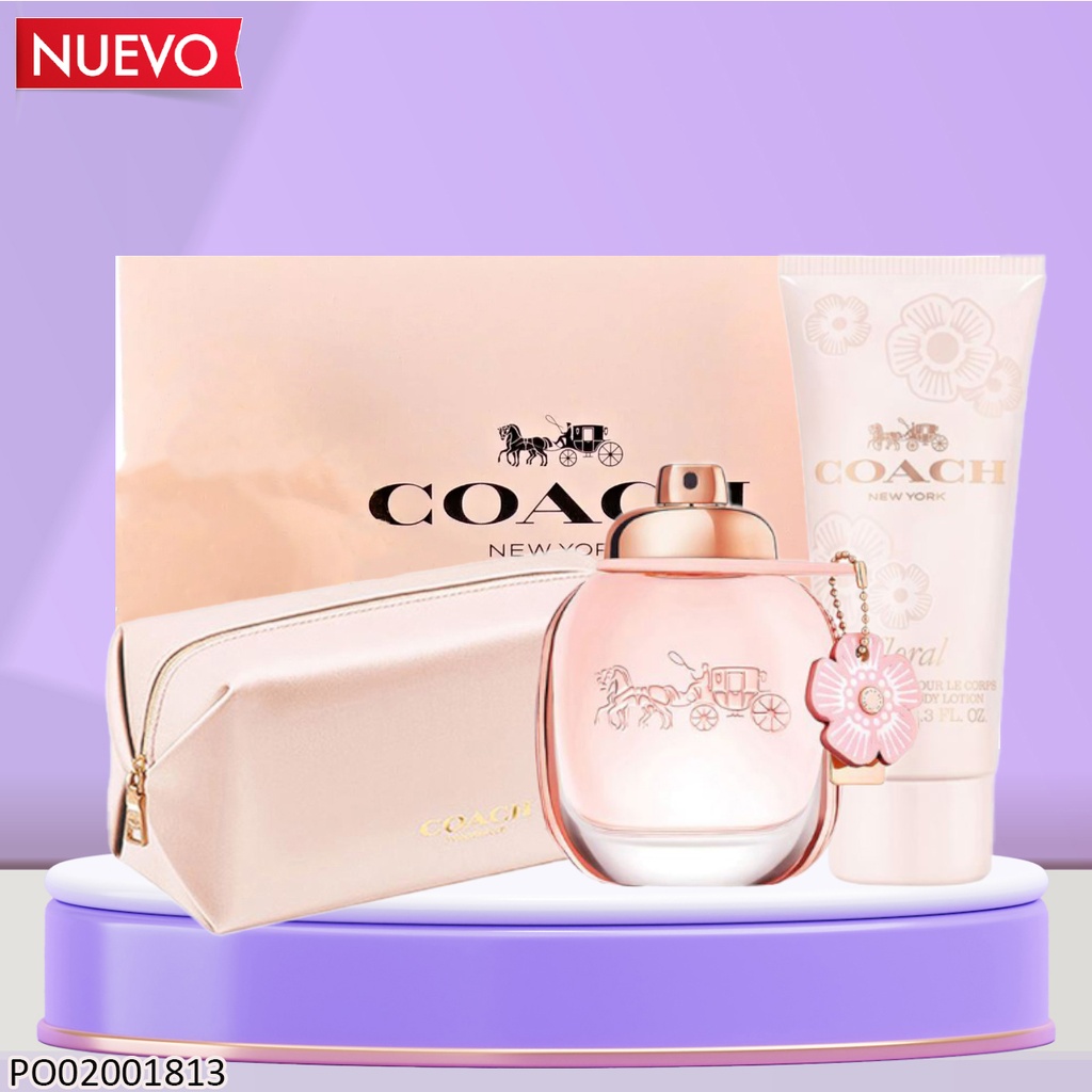 ESTUCHE COACH WOMEN 3 PCS 90ML 100ML COSMETIQUERA EDP