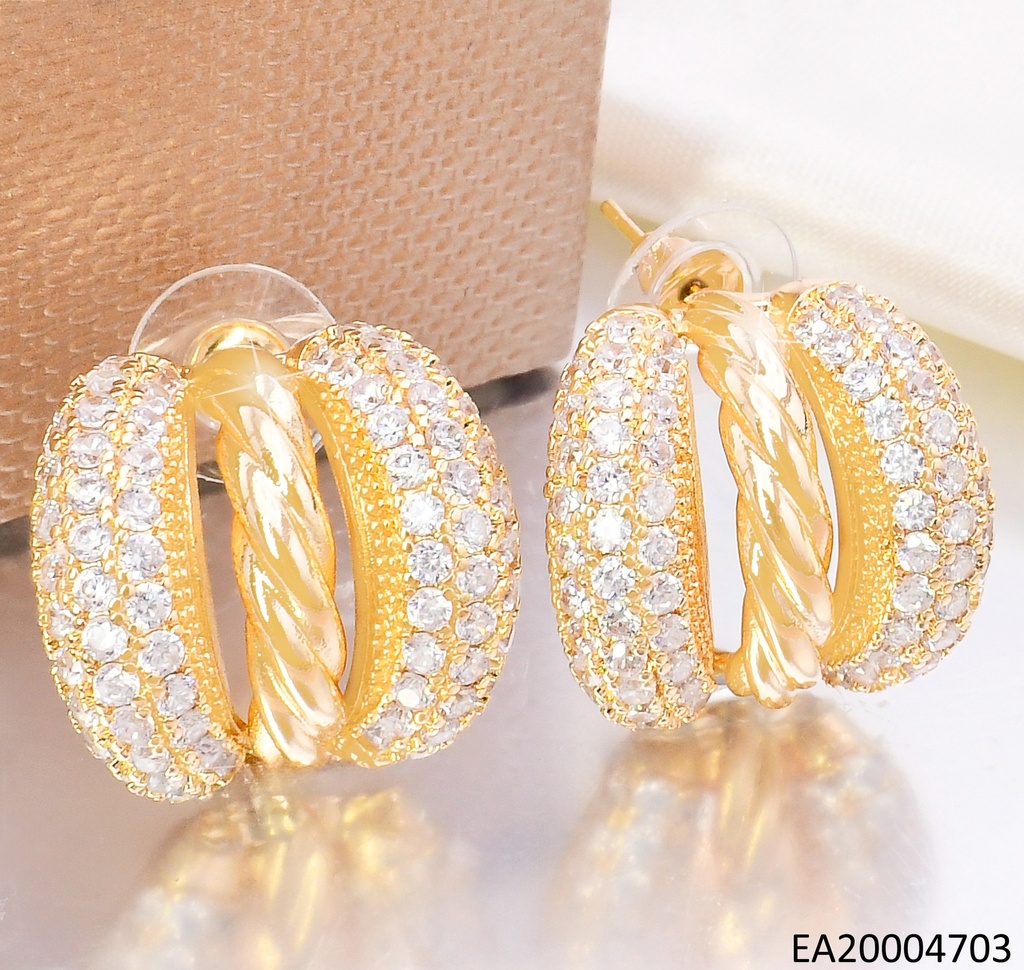 ARETES TRENDY  "CCC" ZIRC./TORNEADO/ZIRC.EE4704-6