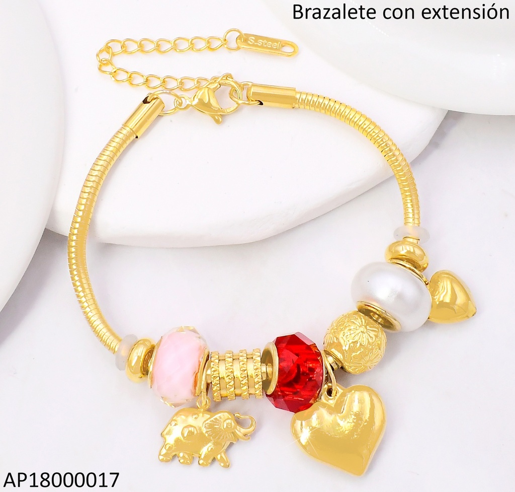 PANDORA FLEXIBLE DIJES ROJO/ROSA/BLANCO💛 INF.BA2204-45