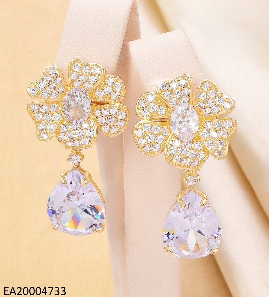 ARETES COLECCION PIEDRA FLOR ZIRC/GOTA EE4426-6